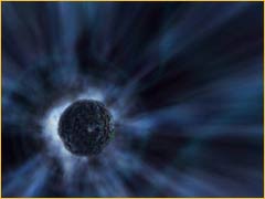 Sphère Borg sortant d'un tube transdistorsionnel