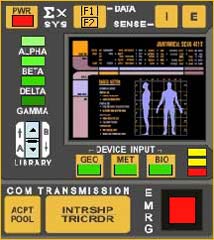 Ecran d'un tricorder