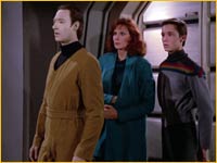 Data, Dr Crusher et Wesley