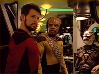 Riker et worf sur le Cube Borg