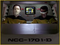 Data et Geordi dans la navette